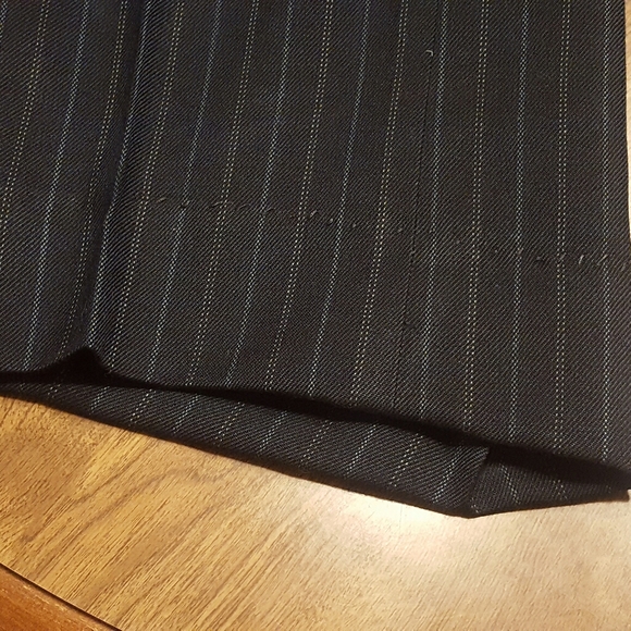 FOREMAN & CLARK DARK BLUE PINSTRIPED SUIT - Picture 12 of 13